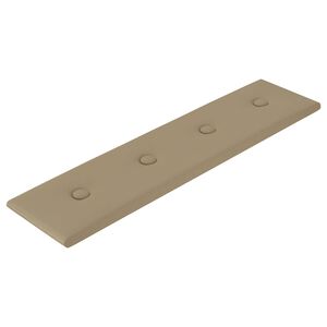 vidaXL Cabecero de Pared 12 pcs Capuchino 60 x 15 cm Cuero sint&eacute;tico
