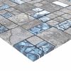vidaXL Azulejo Mosaico 11 pcs Gris y azul 50 x 50 cm Cristal