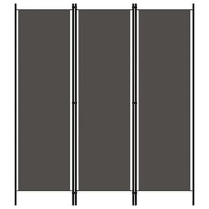 vidaXL Biombo divisor de 3 paneles gris antracita 150x180 cm
