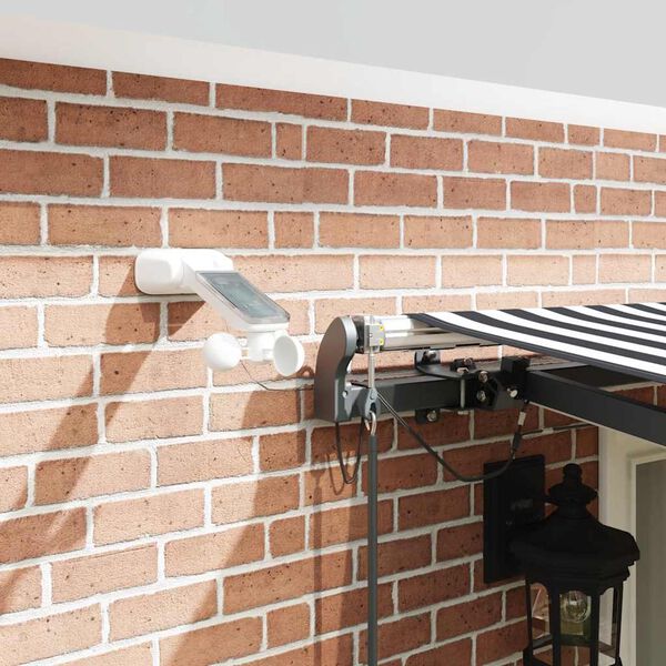 vidaXL Toldo retr&aacute;ctil autom&aacute;tico luz LED antracita y blanco 500x300cm