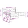 vidaXL Estructura de cama con cabecera Gris oscuro 160 x 200 cm