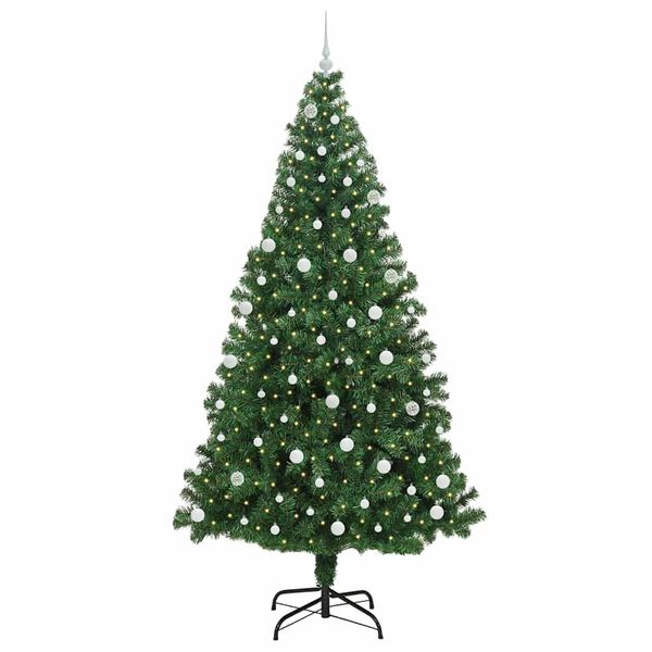 vidaXL &Aacute;rbol de Navidad artificial Verde 240 cm PVC y Acero y Pl&aacute;stico