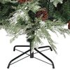 vidaXL &Aacute;rbol de Navidad con luces y pi&ntilde;as PVC PE verde y blanco 195 cm