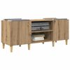 vidaXL Mueble para discos de vinilo Roble artesanal 121 x 38 x 48 cm