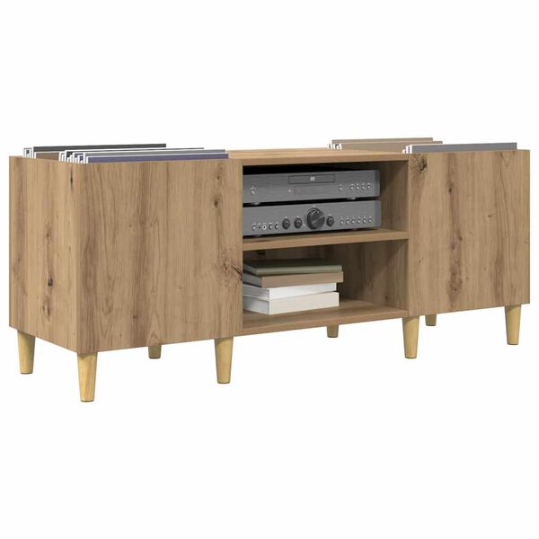vidaXL Mueble para discos de vinilo Roble artesanal 121 x 38 x 48 cm