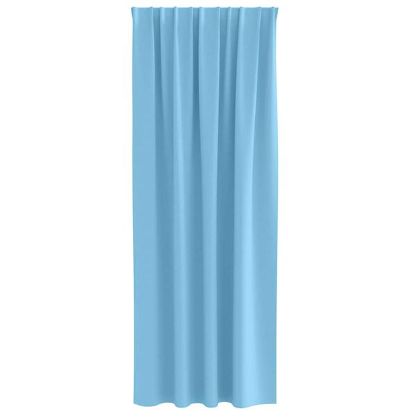 vidaXL Cortinas Opacas con Anillas 2 pcs Azul Claro 225 x 140 cm