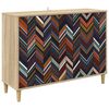 vidaXL Aparador OMMEN Sonoma 102 x 33 x 75 cm Madera de ingenier&iacute;a