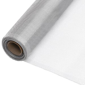 vidaXL Malla mosquitera de aluminio plateada 100x2000 cm