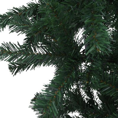 vidaXL Árbol de Navidad artificial invertido con luces y bolas 120 cm