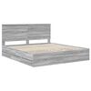 vidaXL Estructura de cama Gris Sonoma 180 x 200 cm Madera Ingenieril