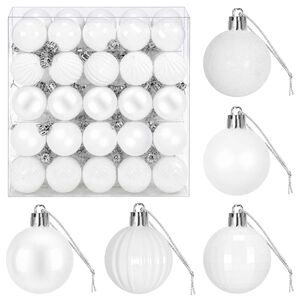 vidaXL Juego de bolas navide&ntilde;as 100 uds. Blanco 4 cm Poliestireno