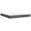vidaXL Cama box spring con colch&oacute;n tela gris oscuro 180x200 cm
