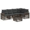 vidaXL Conjunto de sof&aacute;s de jard&iacute;n 6 pcs Gris y Gris Oscuro