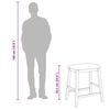vidaXL Sillas de bar con cojines 2 uds madera maciza caucho