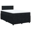 vidaXL Cama box spring con colch&oacute;n terciopelo negro 120x190 cm