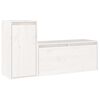 vidaXL Muebles para TV 2 piezas madera maciza de pino blanco
