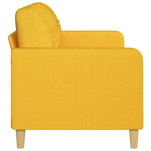 vidaXL Sof&aacute; de 3 plazas de tela amarillo claro 180 cm