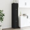 vidaXL Armario botiquín madera de ingeniería negro 30x41x174,5 cm