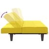 vidaXL Sofá cama con portavasos tela amarillo claro