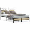 vidaXL Estructura de cama sin colch&oacute;n madera roble Sonoma 120x200 cm