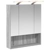 vidaXL Armario con espejo de ba&ntilde;o Gris Sonoma 60 x 14.5 x 70 cm