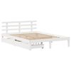 vidaXL Estructura de cama con cajones madera de pino blanca 135x190 cm