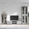 vidaXL Conjunto de mueble de TV con caj&oacute;n FLORIN Gris Concreto