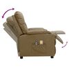 vidaXL Sill&oacute;n de masaje el&eacute;ctrico cuero sint&eacute;tico color capuchino
