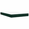 vidaXL Cama box spring con colch&oacute;n terciopelo verde oscuro 160x200 cm