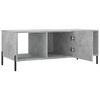 vidaXL Mesa de centro madera contrachapada gris hormig&oacute;n 102x50x40 cm