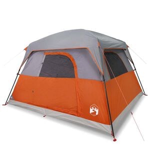 vidaXL Tienda de campa&ntilde;a para 4 personas impermeable naranja