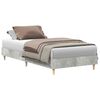 vidaXL Estructura de cama sin colch&oacute;n madera gris hormig&oacute;n 90x190 cm