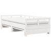 vidaXL Sof&aacute; cama nido con colchones madera maciza pino blanca 90x200cm