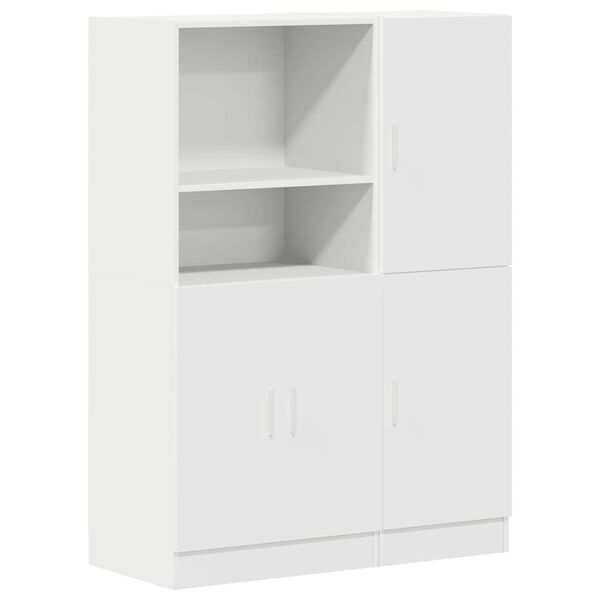 vidaXL Mueble de cocina 2 piezas madera contrachapada blanca