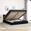 vidaXL Estructura cama otomana con colch&oacute;n terciopelo negra 200x200 cm