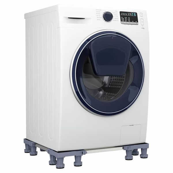 vidaXL Base para lavadora Manual Gris 67 x 67 x 12 cm Acero inoxidable