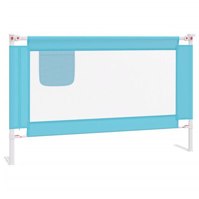 vidaXL Barandilla de seguridad cama de niño azul tela 120x25 cm