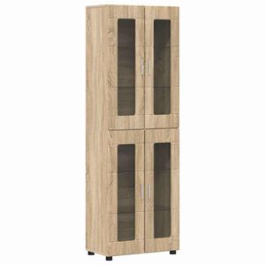 vidaXL Aparador alto FLORIN 60 x 35 x 182 cm Roble Sonoma
