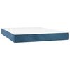 vidaXL Cama box spring con colch&oacute;n terciopelo azul oscuro 140x200 cm