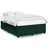 vidaXL Estructura cama sin colch&oacute;n terciopelo verde oscuro 140x190 cm