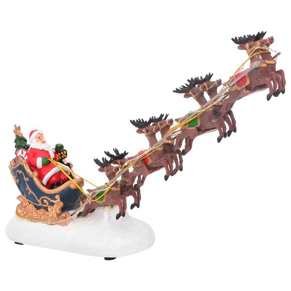 vidaXL Centro de Mesa Navideño Multicolor 31.5 x 6.5 x 16 cm Resina
