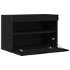 vidaXL Mueble de TV Montado en la Pared Roble negro 60 x 30 x 40 cm