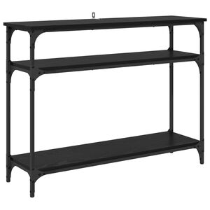 vidaXL Mesa Consola Roble Negro 100 x 29 x 75 cm Madera de ingenier&iacute;a