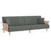vidaXL Sof&aacute; cama con reposabrazos tela gris oscuro