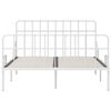 vidaXL Estructura cama con somier sin colch&oacute;n metal blanco 120x200 cm