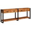 vidaXL Mesas consola 2 uds. Marr&oacute;n 200 x 33 x 75 cm