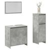 vidaXL Set muebles de ba&ntilde;o 2 piezas madera contrachapada gris hormig&oacute;n