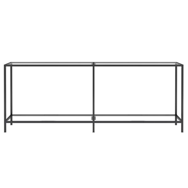 vidaXL Mesa consola transparente vidrio templado 200x35x75,5 cm