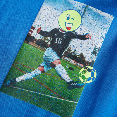 Camiseta para niños de manga larga azul cobalto 116