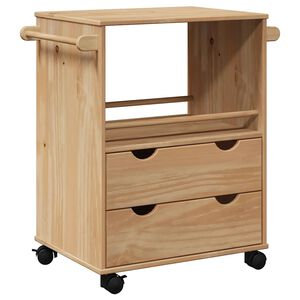 vidaXL Carrito de cocina OTTA madera maciza de pino 59x45x80 cm